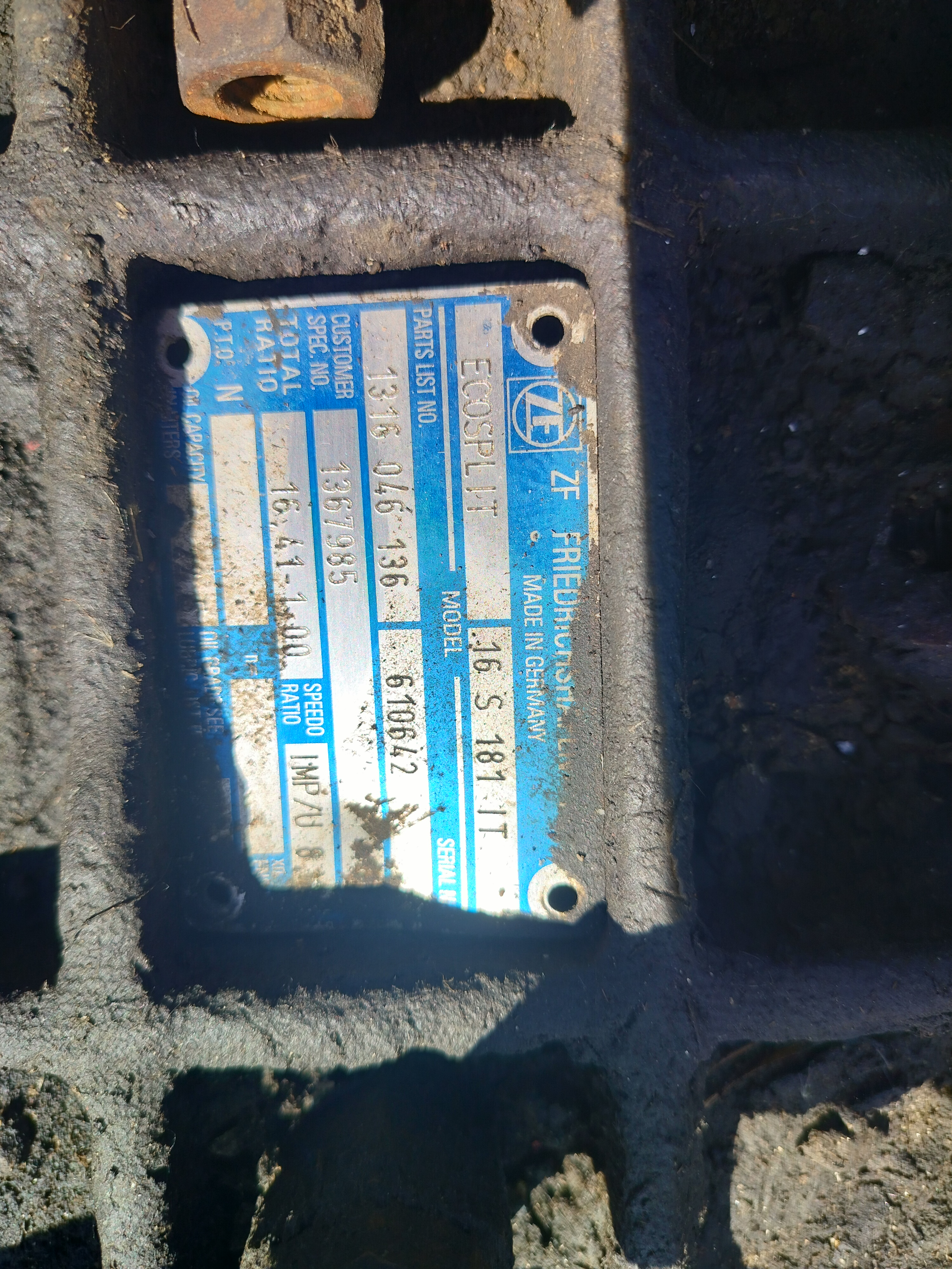 КПП 16S181IT 1316046136 1367985 DAF MAN