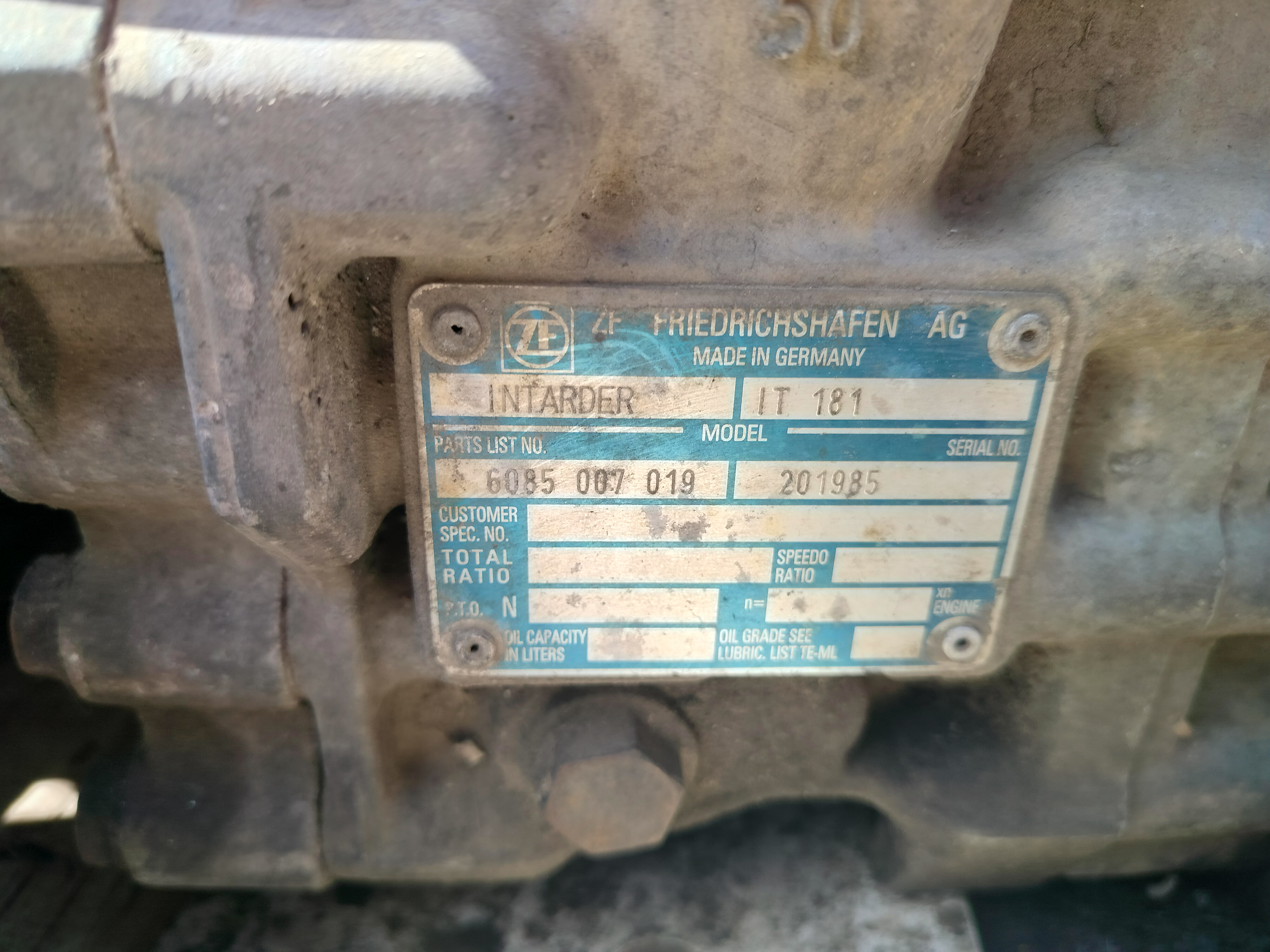 КПП 16S181IT 1316046136 1367985 DAF MAN