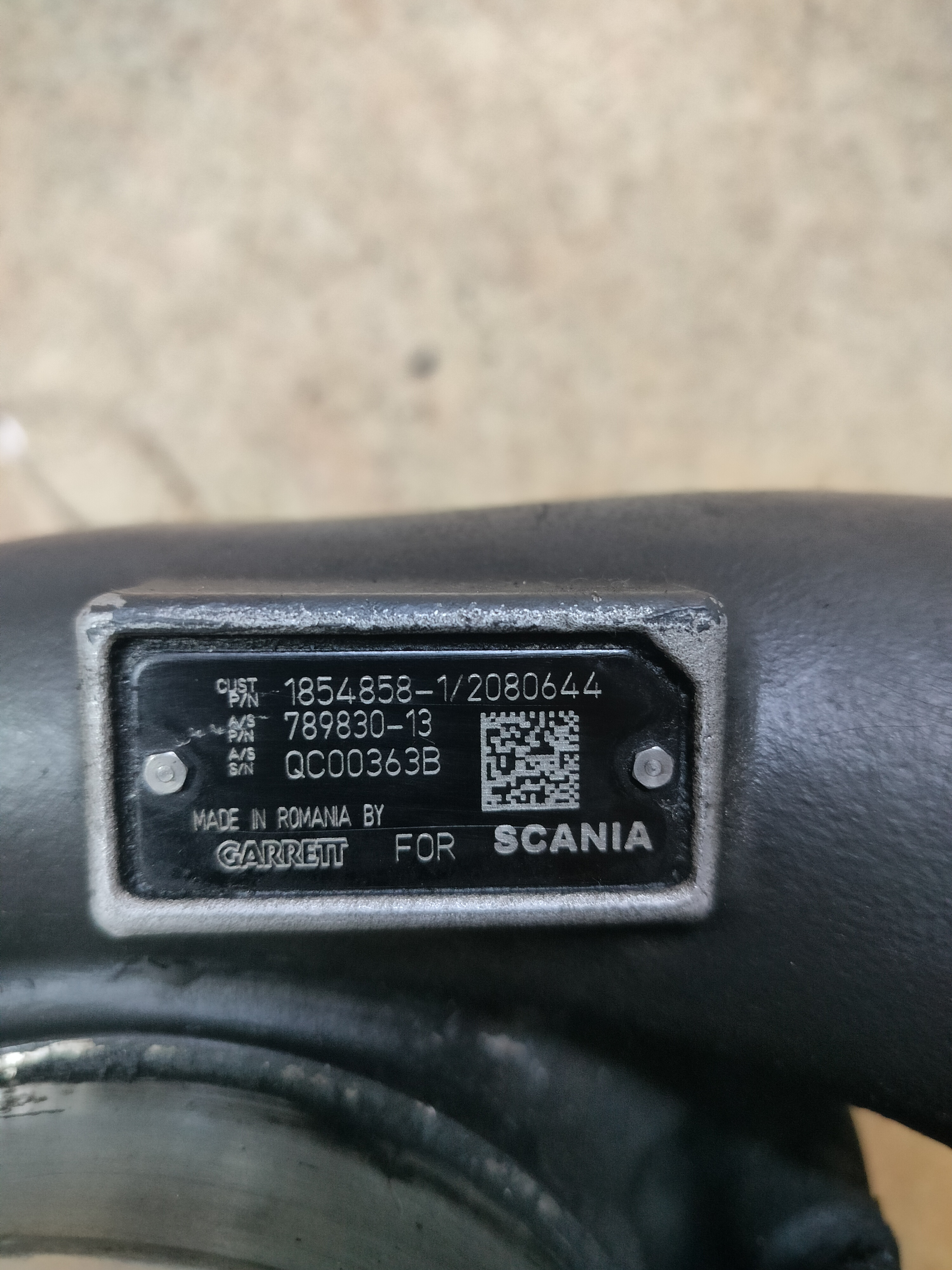 Турбина  1854858 572890 789830-13 2080644  QC00363B Scania P310  DC09